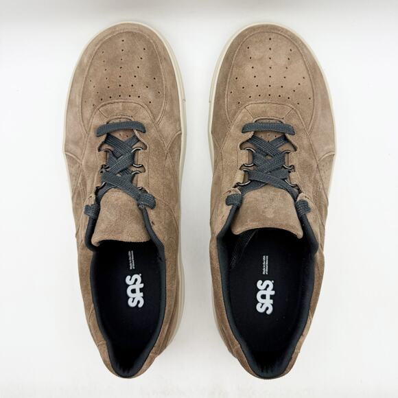 SAS Mens High Street Sneakers US 12.5 WW EU 45 Almond Tan Comfort NIB - Picture 11 of 13